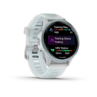 Смарт-годинник Garmin Forerunner 570 (42 мм), алюмінієвий безель небесно-блакитного кольору з біло-блакитним ремінцем