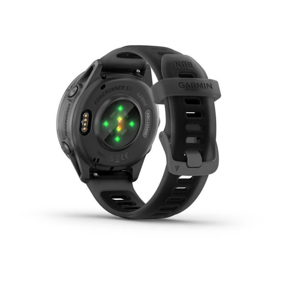 Смарт-годинник Garmin Forerunner 570 (42 мм), алюмінієвий безель сланцево-сірого кольору з чорним ремінцем