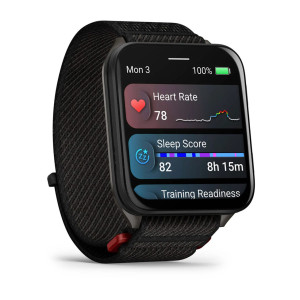 Смарт-годинник Garmin Venu X1 Black/Slate Titanium з чорним нейлоновим ремінцем