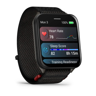 Смарт-годинник Garmin Venu X1 Black/Slate Titanium з чорним нейлоновим ремінцем