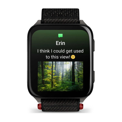 Смарт-годинник Garmin Venu X1 Black/Slate Titanium з чорним нейлоновим ремінцем