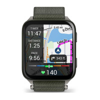 Смарт-часы Garmin Venu X1 Moss с хаки нейлоновым ремешком ComfortFit