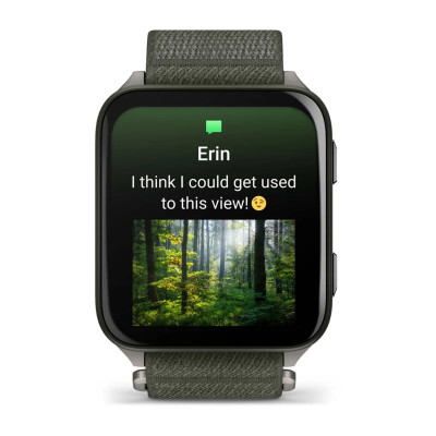 Смарт-годинник Garmin Venu X1 Moss з хакі нейлоновим ремінцем ComfortFit