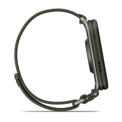 Смарт-годинник Garmin Venu X1 Moss з хакі нейлоновим ремінцем ComfortFit