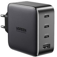 Мережевий зарядний пристрій Ugreen CD226/40747 1xUSB-A 3xUSB-C QC4.0 100W GaN Tech Fast Black