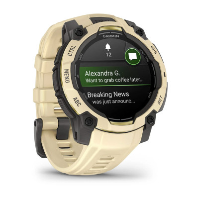 Смарт-годинник Garmin Instinct 3 45 мм AMOLED Citrine (бежевий)