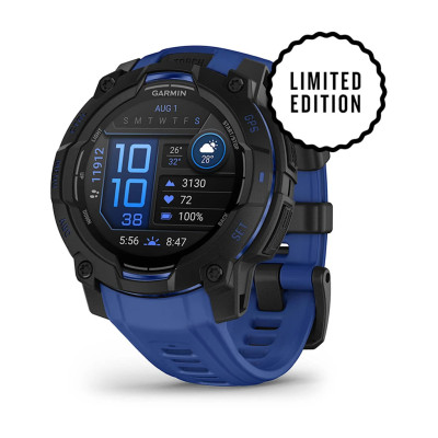 Смарт-годинник Garmin Instinct 3 45 мм AMOLED Black з ремінцем Bolt Blue/Black