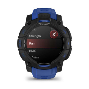 Смарт-годинник Garmin Instinct 3 45 мм AMOLED Black з ремінцем Bolt Blue/Black