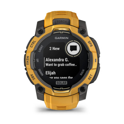 Смарт-годинник Garmin Instinct 3 45 мм Solar Sunburst помаранчевий