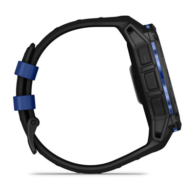 Смарт-годинник Garmin Instinct 3 50 мм AMOLED Black з ремінцем Black/Bolt Blue