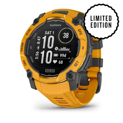 Смарт-годинник Garmin Instinct 3 50 мм Solar Sunburst (помаранчевий)