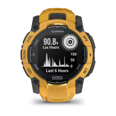 Смарт-годинник Garmin Instinct 3 50 мм Solar Sunburst (помаранчевий)