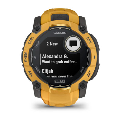 Смарт-годинник Garmin Instinct 3 50 мм Solar Sunburst (помаранчевий)