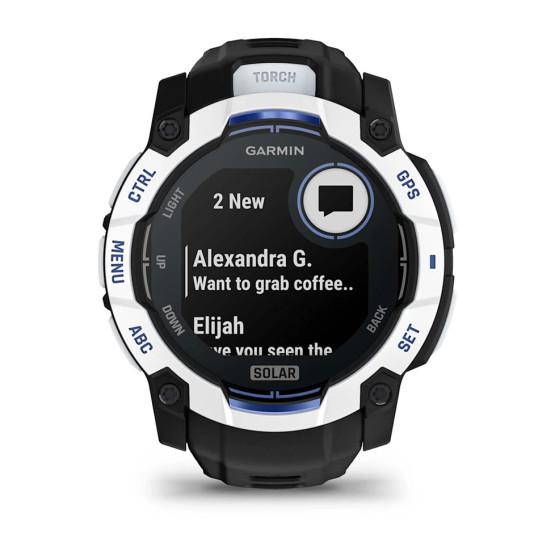 Garmin Instinct 3 50 мм Solar Whitestone/Black-Blue Garmin Instinct 3 50 мм Solar Whitestone/Black-Blue