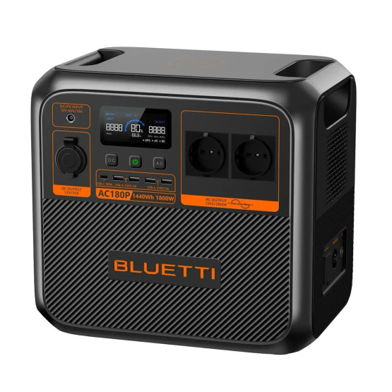 Зарядна станція Bluetti AC180P, 1800 Вт, 1440 Вт·год (електростанція для дому, UPS, ДБЖ) UK Зарядна станція Bluetti AC180P, 1800 Вт, 1440 Вт·год (електростанція для дому, UPS, ДБЖ) UK
