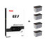 Гібридний інвертор MUST PV18-5248PRO + 4шт АКБ GEL 100Ah12V