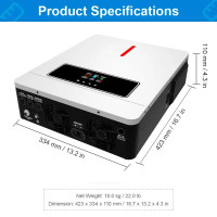  Гибридный инвертор Daxtromn 48V/230V 6200 Вт 6.2 кВт MPPT 120A 500 VDC