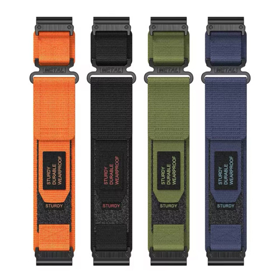 Ремінець нейлоновий 22mm для годинника Garmin EpixPro Fenix Pro Enduro Tactix чорний