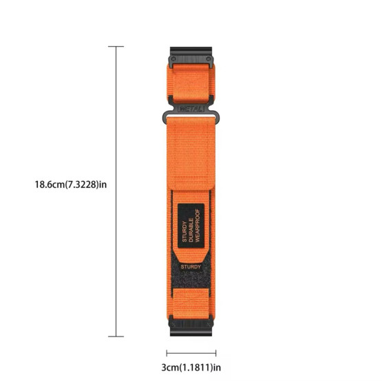 Ремінець нейлоновий 22mm для годинника Garmin EpixPro Fenix Pro Enduro Tactix чорний