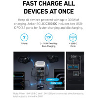 Портативная электростанция Anker SOLIX C300 DC Portable Power Station 90,000mAh 288Wh 300W