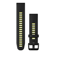 Ремінець Garmin epixPRO 20mm QuickFit Blk/Lime Silicone Bnd