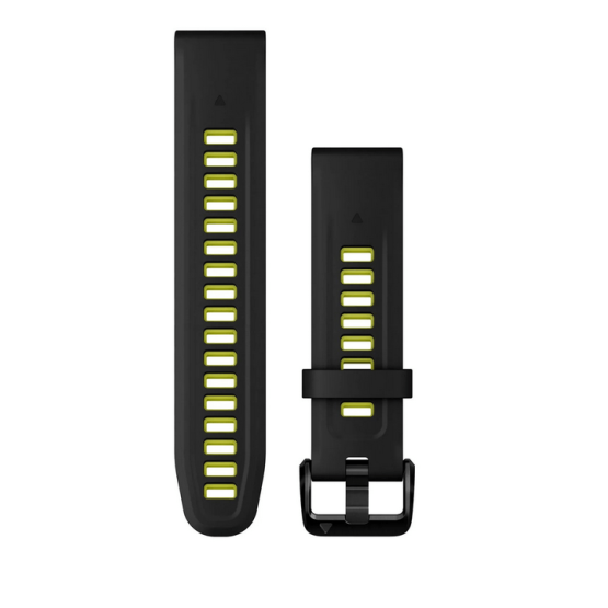 Ремінець Garmin epixPRO 20mm QuickFit Blk/Lime Silicone Bnd