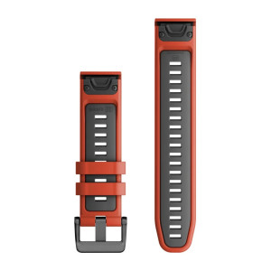 Ремінець Garmin epixPRO 22mm QuickFit FlRed/Grpht Silcn Bnd