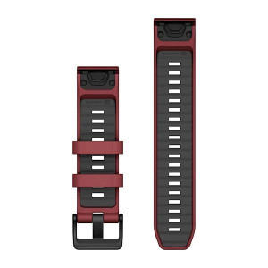 Ремінець Garmin Fenix 8 QuickFit 22mm Марсала/Графіт силіконовий