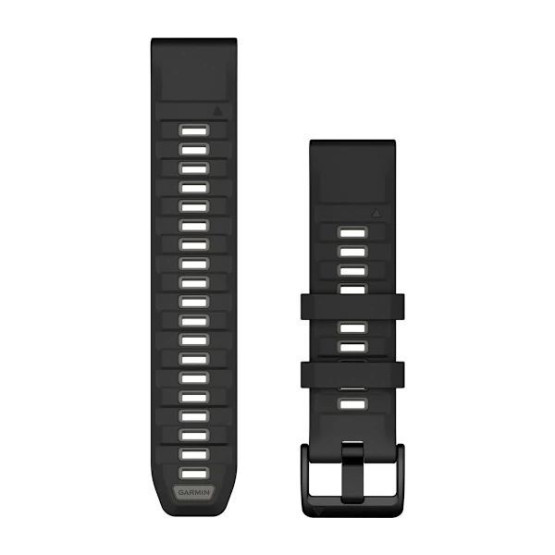 Ремешок Garmin Fenix 8 QuickFit 22mm чёрный/серый силиконовый
