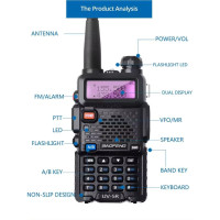 Рация Baofeng UV-5R 8 Вт 136-174, 400-520 МГц + комплект 1шт