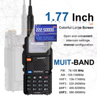 Рація Baofeng UV-5RH 10W тридіапазонна з акумулятором 2500 мАг та 999 каналами