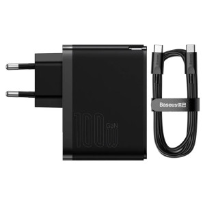 Сетевой зарядный устройство Baseus GaN5 Pro Fast Charger Type-C+USB 100W Black