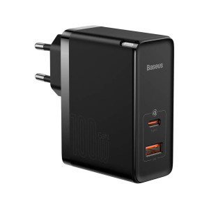 Сетевой зарядный устройство Baseus GaN5 Pro Fast Charger Type-C+USB 100W Black