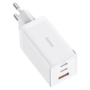Зарядный устройство Baseus GaN5 Pro Fast Charger 2C+U 65W White w/Type-C to Type-C