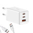 Зарядний пристрій Baseus GaN5 Pro Fast Charger 2C+U 65W White w/Type-C to Type-C