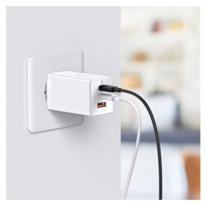 Зарядный устройство Baseus GaN5 Pro Fast Charger 2C+U 65W White w/Type-C to Type-C