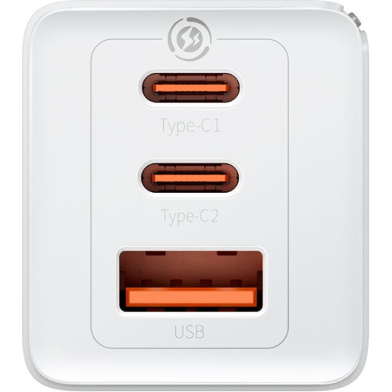 Зарядний пристрій Baseus GaN5 Pro 40W Type-C + Type-C White Зарядний пристрій Baseus GaN5 Pro 40W Type-C + Type-C White