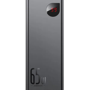 Зовнішній портативний акумулятор Baseus Adaman Metal Digital Display 20000mAh 65W Black