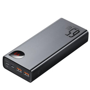 Внешний портативный аккумулятор Baseus Adaman Metal Digital Display 20000mAh 65W Black