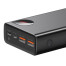 Зовнішній портативний акумулятор Baseus Adaman Metal Digital Display 20000mAh 65W Black