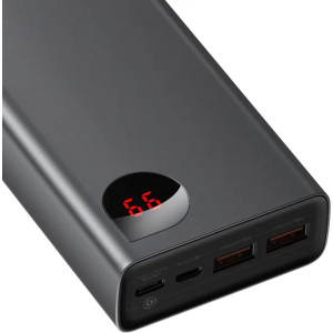Внешний портативный аккумулятор Baseus Adaman Metal Digital Display 20000mAh 65W Black