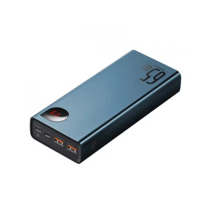 Внешний портативный аккумулятор Baseus Adaman Metal Digital Display 20000mAh 65W Blue