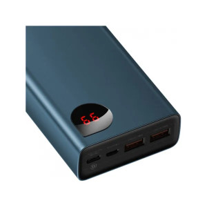 Внешний портативный аккумулятор Baseus Adaman Metal Digital Display 20000mAh 65W Blue