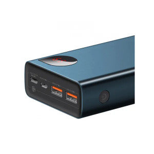 Внешний портативный аккумулятор Baseus Adaman Metal Digital Display 20000mAh 65W Blue