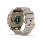 Смарт-годинник Garmin Fenix 8 43 мм AMOLED Сапфір Туманно-сірий/М'яке золото з шкіряним ремінцем QuickFit 20 мм