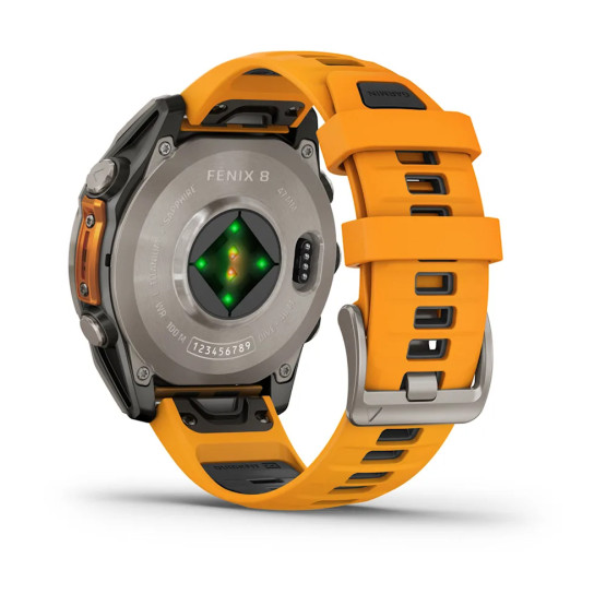 Смарт-годинник Garmin Fenix 8 51 мм AMOLED Сапфір Графіт/Титан з силіконовим ремінцем QuickFit 26 мм