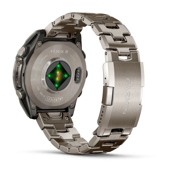 Смарт-годинник Garmin Fenix 8 47 мм AMOLED Сапфір Титан з прорізами Titanium