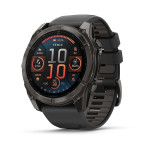 Смарт-годинник Garmin Fenix 8 51 мм AMOLED Сапфір Чорний/Карбоновий DLC Титан з силіконовим ремінцем QuickFit 26 мм