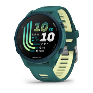 Смарт-годинник Garmin Forerunner 170 Music з бірюзово-лаймовим силіконовим ремінцем