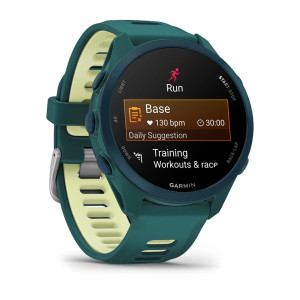 Смарт-годинник Garmin Forerunner 170 Music з бірюзово-лаймовим силіконовим ремінцем